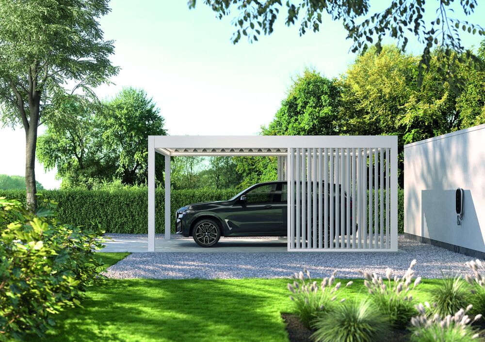 Aluminium-Carport mit Abstellraum